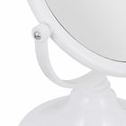 Espelho para Maquiagem de Bancada Redondo com Lente de Aumento 5x Branco 205x15cm Jolie Gardie