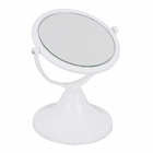 Espelho para Maquiagem de Bancada Redondo com Lente de Aumento 5x Branco 205x15cm Jolie Gardie