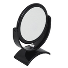 Espelho para Maquiagem de Bancada Redondo com Lente de Aumento 5x Preto 25x185cm Miroir Gardie