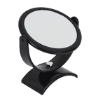 Espelho para Maquiagem de Bancada Redondo com Lente de Aumento 5x Preto 25x185cm Miroir Gardie
