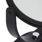 Espelho para Maquiagem de Bancada Redondo com Lente de Aumento 5x Preto 25x185cm Miroir Gardie