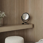 Espelho para Maquiagem de Bancada Redondo com Lente de Aumento 5x Preto 25x185cm Miroir Gardie