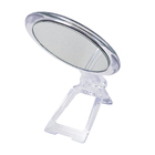 Espelho para Maquiagem de Bancada Redondo com Lente de Aumento 5x Cristal 26x16cm Beaut Gardie