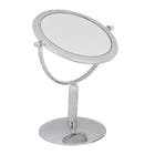 Espelho para Maquiagem de Bancada Redondo com Lente de Aumento 5x Cromado 29x215cm Platine Gardie