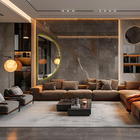 Espelho Meia Lua Com Led 40x80cm Lapidado Quente