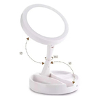 Espelho Mesa Luz Led Kit 6 Uni Maquiagem Articulado Flexivel