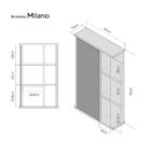 Espelho Milano Para Banheiro Com Armário Branco - 69 X 42cm