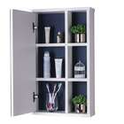 Espelho Milano Para Banheiro Com Armário Branco E Azul Marinh