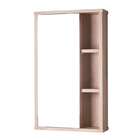 Espelho Milano Para Banheiro Com Armário Carvalho - 69 X 42cm