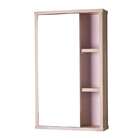 Espelho Milano Para Banheiro Com Armário Carvalho E Rosa Clar