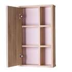 Espelho Milano Para Banheiro Com Armário Carvalho E Rosa Clar