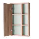 Espelho Milano Para Banheiro Com Armário Carvalho E Verde Men