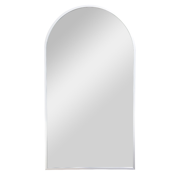 Espelho Minimalista Arco 40x70 cm Prata Elegância Contemporân