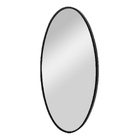 Espelho Minimalista Oval 40x70 cm Preto Banheiro Sala Quarto