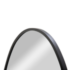 Espelho Minimalista Oval 40x70 cm Preto Banheiro Sala Quarto