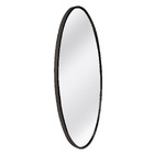 Espelho Minimalista Oval 40x70 cm Preto Banheiro Sala Quarto