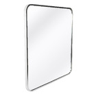 Espelho Minimalista Quadrado 60x60 cm Prata Banheiro Sala Qua