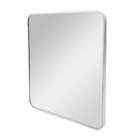 Espelho Minimalista Quadrado 60x60 cm Prata Banheiro Sala Qua