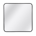 Espelho Minimalista Quadrado 60x60 cm Preto Banheiro Sala Qua