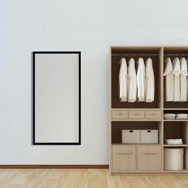 Espelho Moderno Decorativo 63x133cm Decore Pronto Preto