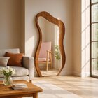 Espelho Moldura Mdf 159x81cm Lady Castanho/espelhado