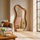 Espelho Moldura Mdf 159x81cm Lady Castanho/espelhado