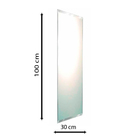 Espelho Multiuso Bisotê Fita Dupla Face 3m 100x30 Cm Retangul