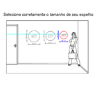 Espelho Multiuso Lapidado Pendurador 40 Cm Redondo