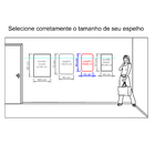 Espelho Multiuso Lapidado Pendurador 60x40cm Retangular