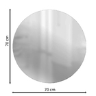 Espelho Multiuso Lapidado Pendurador 70 Cm Redondo