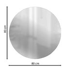 Espelho Multiuso Lapidado Pendurador 80 Cm Redondo