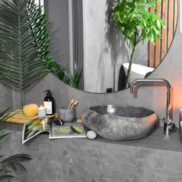 Espelho Multiuso Lapidado Redondo 50cm Com Pendurador