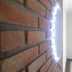 Espelho Multiuso Lapidado Redondo 60cm Bronze Com Led