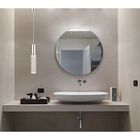 Espelho Multiuso Lapidado Redondo 60cm Com Pendurador