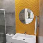 Espelho Multiuso Lapidado Redondo 60cm Com Pendurador