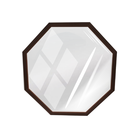 Espelho Oitavado Moldura Em Madeira 40x40 Tabaco Ripada - Q2