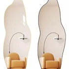 Espelho Orgânico 100x40cm Moldura Abs Dourado