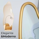 Espelho Orgânico 100x40cm Moldura Abs Dourado