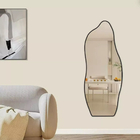 Espelho Orgânico 100x40cm Moldura Abs Preto