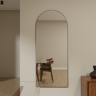 Espelho Orgânico 115cm X 60cm E13 Moldura Couro Preto