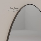 Espelho Orgânico 115cm X 60cm E21 Moldura Couro Preto