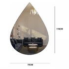 Espelho Orgânico 115cm X 70cm E12 Moldura Couro Preto Luxo La