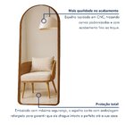 Espelho Orgânico 171x74cm Moldura Mdf Fiore Castanho