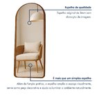 Espelho Orgânico 171x74cm Moldura Mdf Fiore Castanho