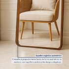 Espelho Orgânico 171x74cm Moldura Mdf Fiore Castanho