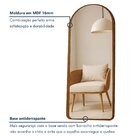 Espelho Orgânico 171x74cm Moldura Mdf Fiore Castanho