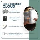 Espelho Orgânico 60x40cm Moldura Em Couro Ecológico Cloud Mar