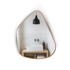 Espelho Orgânico 60x40cm Moldura Em Couro Ecológico Geller Ma