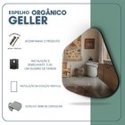 Espelho Orgânico 60x40cm Moldura Em Couro Ecológico Geller Pr