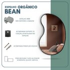 Espelho Orgânico 70cm X 50cm Bean Moldura Em Couro Ecológico